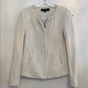 NANETTE LEPORE  tweed zipper blazer winter white